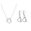 Set z chirurgické oceli srdce, řetízek + náušnice se zirkony 120set srdceeee