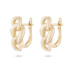 Pozlacené náušnice 14k, ve tvaru pletence 1002257