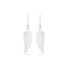 Set z chirurgické oceli andělské křídlo, řetízek + visací náušnice se zirkony 180
