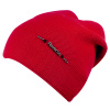 Dámská pletená čepice s logem Reverse a perličkami, červená 7100372-7