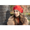 Dámský pletený baret BASIC, červené barvy 7100380