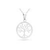 Řetízek z chirurgické oceli, lesklý strom života v kruhu 3001716