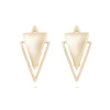 Pozlacené náušnice 14k, lesklé trojúhelníky 1002601