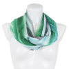 Dámský šátek tunel s potiskem 37505 tahy se zlatou nitkou, zelené barvy 7200614-5
