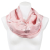 Dámský šátek tunel 055-2 se stříbrným potiskem stromu, růžové barvy 7200630-3