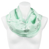 Dámský šátek tunel 055-2 se stříbrným potiskem stromu, zelené barvy 7200630-5