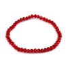 Náramek z umělých broušených korálků - červené barvy 2002009