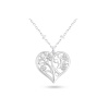 Set z chirurgické oceli SRDCE se STROMEM ŽIVOTA, řetízek + visací náušnice se zirkony 261
