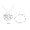 Set z chirurgické oceli SRDCE se STROMEM ŽIVOTA, řetízek + náramek se zirkony 262