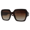 Dámské polarizační sluneční brýle, čtvercové P22218, hnědé barvy 9001399-145