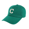 Dámská stylová kšiltovka s chlupatým písmenem C - zelené barvy 9001609-3