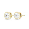Pozlacené náušnice 14k pecky s čirým zirkonem Ø 7 mm 1002800