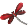 Brož - vážka s barevnými křídly, červené barvy 9001671-1
