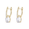 Pozlacené náušnice 14k, ozdobené kulatým zirkonem 1002888