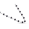 Řetízek z chirurgické oceli jemný, ozdobený černými korálky 3001906