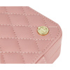 Dámská cestovní šperkovnice s ozdobným prošitím - růžové barvy 9001715