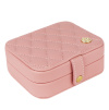 Dámská cestovní šperkovnice s ozdobným prošitím - růžové barvy 9001715