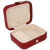 Dámská cestovní šperkovnice s ozdobným prošitím - červené barvy 9001715-1