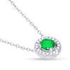 Řetízek s kulatým přívěskem se zeleným zirkonem 1908-1