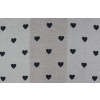 Dámský oboustranný obdélníkový šál 2324-3 se srdíčky, černé barvy