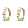 Zlacené náušnice 14k kroužky se zirkony 3045