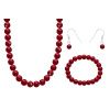 Set vínově červená perla 6000655-3/8mm