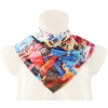 Dámský šátek s potiskem malby - Barevné domy a Domy na ostrově 7200733-14