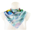 Dámský šátek s potiskem malby - Loďka v zálivu a Dům v zahradě 7200733-34