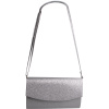Dámská kabelka psaníčko stříbrné se třpytkami 7300656-23