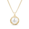 PARIS 46 Řetízek s kruhovým přívěskem s perlou  Ellami