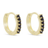 Náušnice pozlacené 14k s černými zirkony 3376
