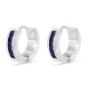 Náušnice z chirurgické oceli, kroužek ozdobený tmavě modrými zirkony 1002941-5