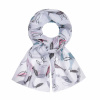 Dámský lehký šál bílý modré rybky 7200828-5