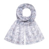Dámský šál květinky šedý 7200829