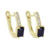 Náušnice s černým zirkonem 4006
