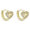 VERONA 4017 Náušnice kroužky se srdíčky  Ellami
