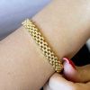 Náramek watchband se zirkony 3251