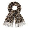 Dámský lehký šál leopardí vzor světle hnědý 7200793-2