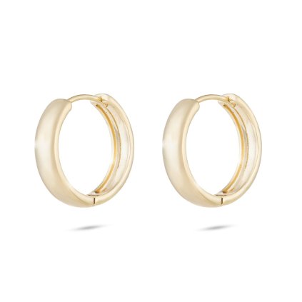 Pozlátené náušnice 14K kruh, lesklý Ø 1,4 cm 1002415