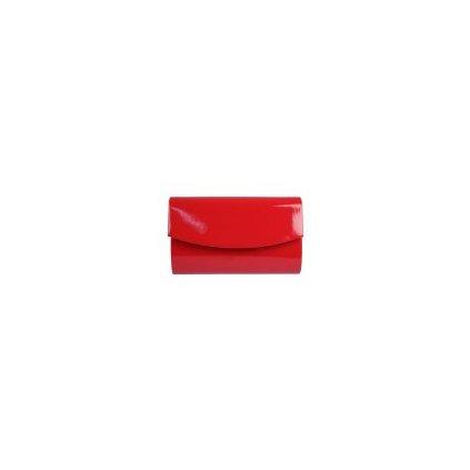Dámska kabelka listová kabelka P0244 lakovanej, červenej farby 7300656