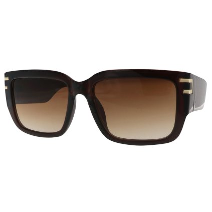 Dámské sluneční brýle, Cat Eye - hranaté 22230, hnědé barvy 9001399-111