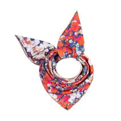 38009 4 damsky oboustranny hedvabny satek rr3055 letuska s potiskem malby abstraktni kvetiny a malba ruzi pred domem 9001637 16