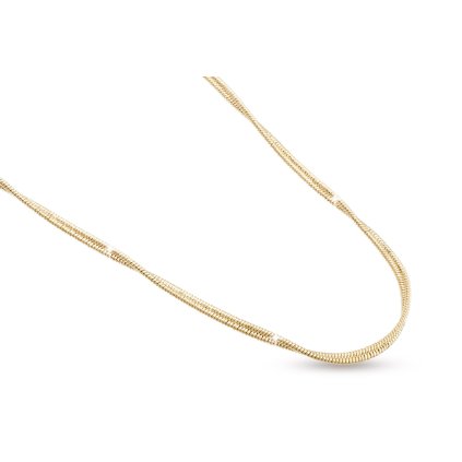 Pozlátená retiazka 14k zlato - dvojitá okrúhla retiazka, dĺžka 44 cm / 3 mm 3001860