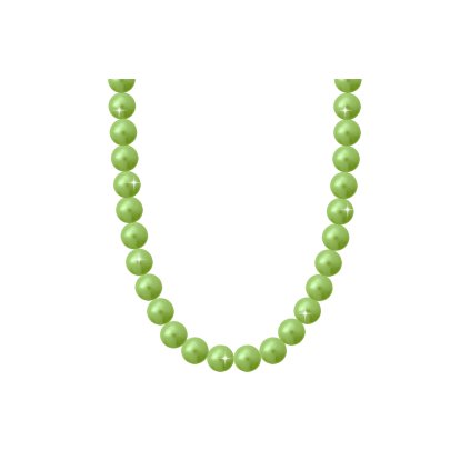Perlový náhrdelník s umelými perlami - svetlozelenej farby 6000657-5