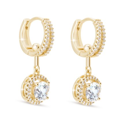 48061 pozlacene nausnice 14k kruhove se zirkony 1003115