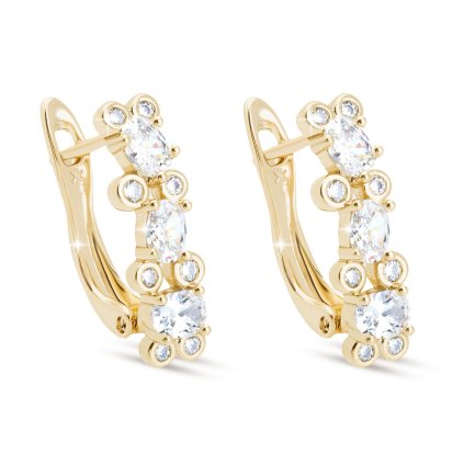 48067 pozlacene nausnice 14k se zirkonem 1003117