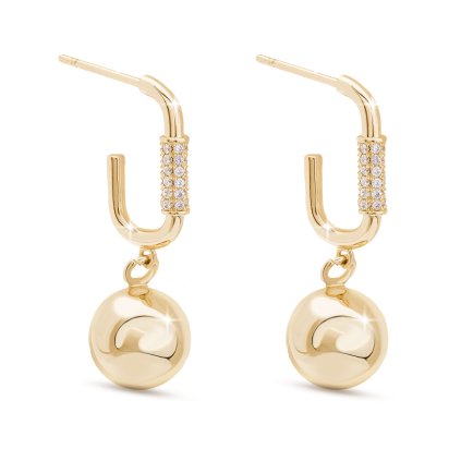50767 pozlacene nausnice 14k visaci kulicka 1003163