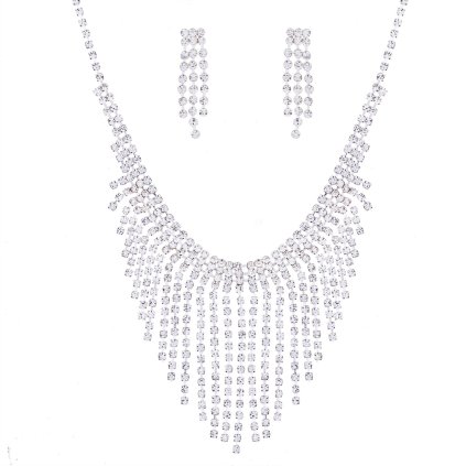 Štrasový set 4328-13 náušnice + náhrdelník