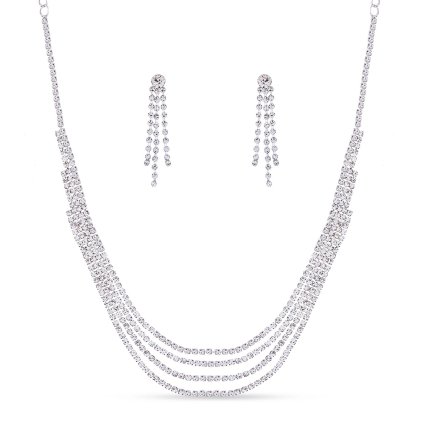 Štrasový set 10 0030 náušnice + náhrdelník