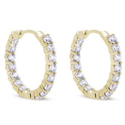 53179 pozlacene nausnice 14k kruh se zirkony 2 5 cm 1003314